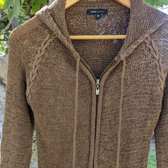 BCBGMAXAZRIA Hooded Cardigan (M) - Picture 1 of 3